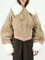 Camille-Razat-Emily-in-Paris-S4-Camille-Suede-Faux-Fur-Trim-Jacket