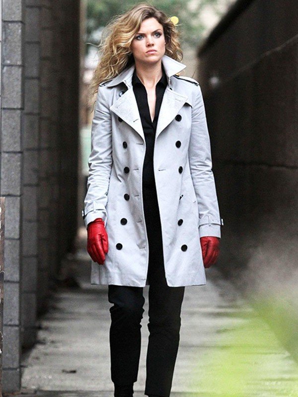 Gotham Camren Bicondova Double Breasted Cotton Coat