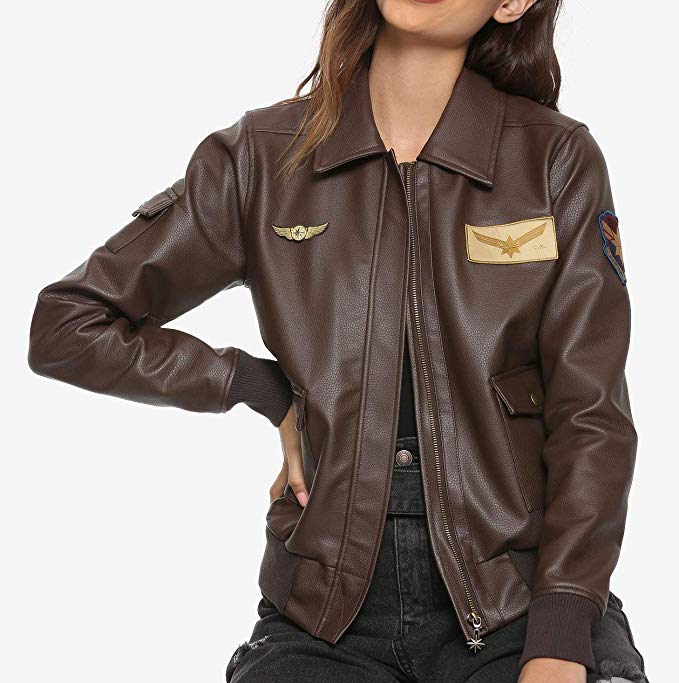 Captain Marvel Brie Larson Flight Bomber Jacket