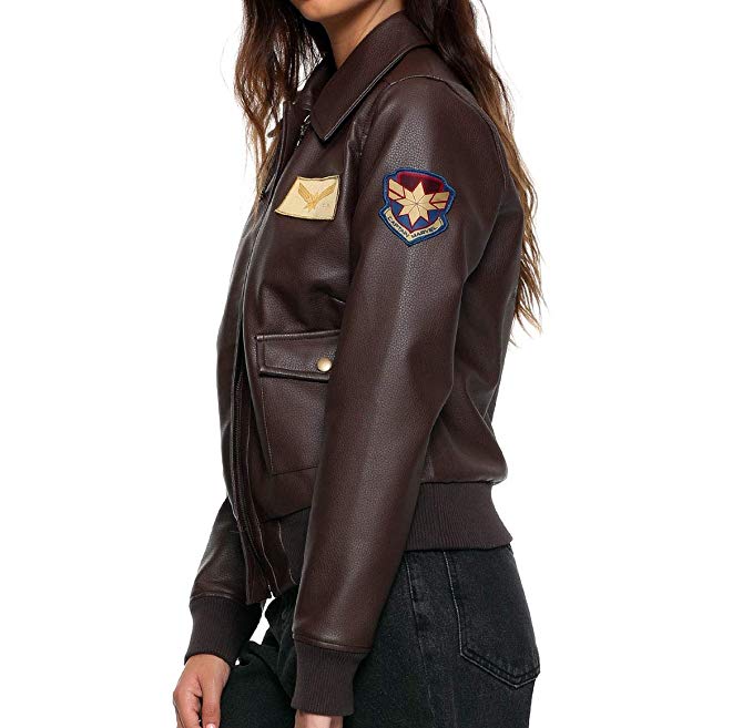 Captain Marvel Brie Larson Flight Bomber Jacket