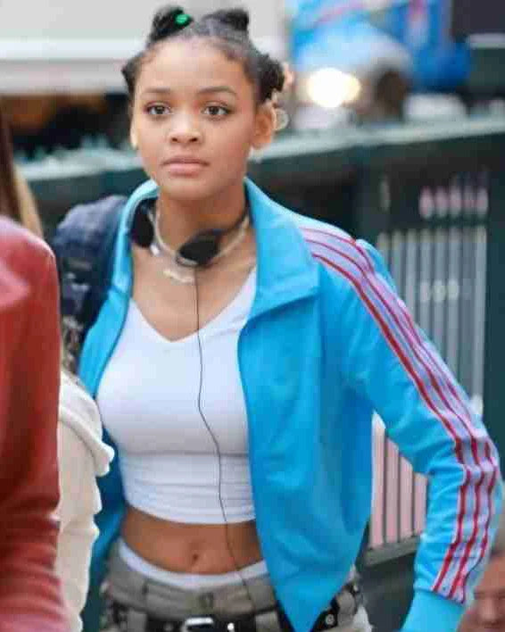 Celeste OConnor Madame Web 2024 Blue Jacket