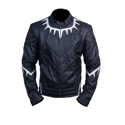 Chadwick Boseman T Challa Black Panther Leather Jacket