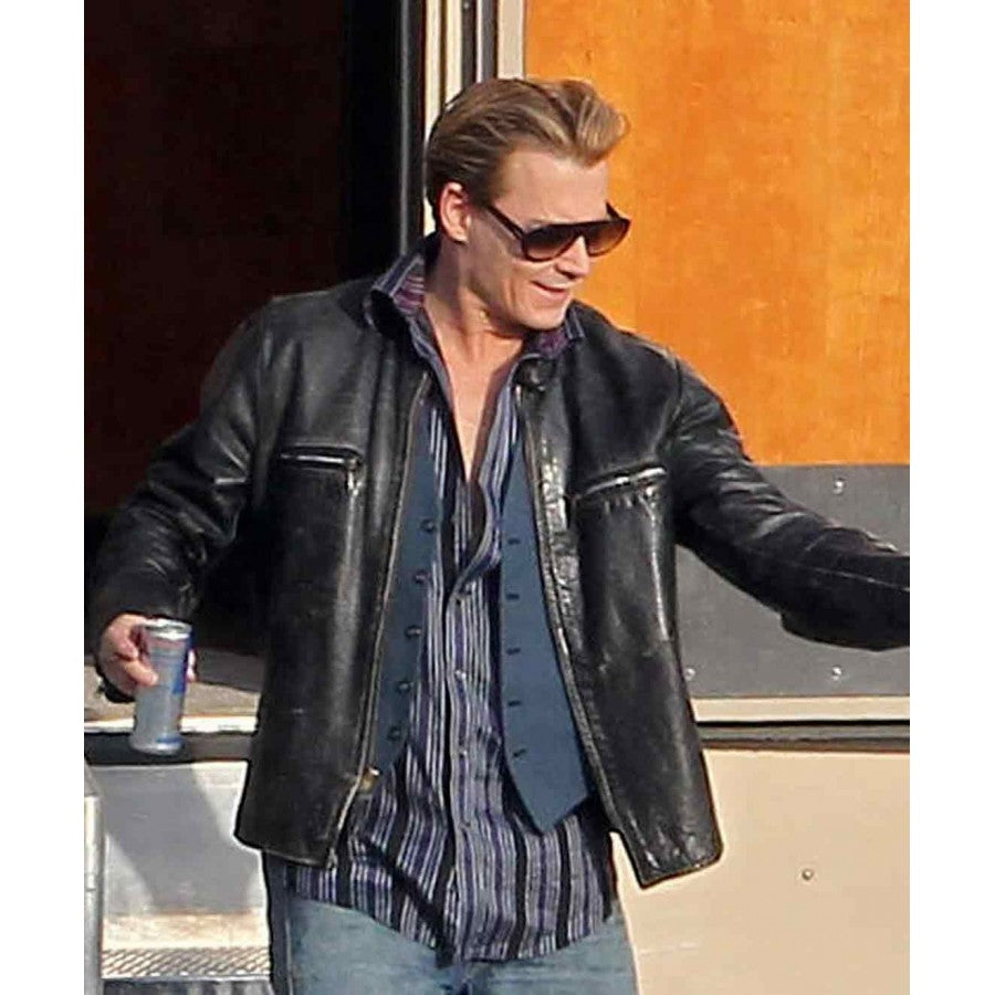Charles Mortdecai Movie Johnny Depp Leather Jacket