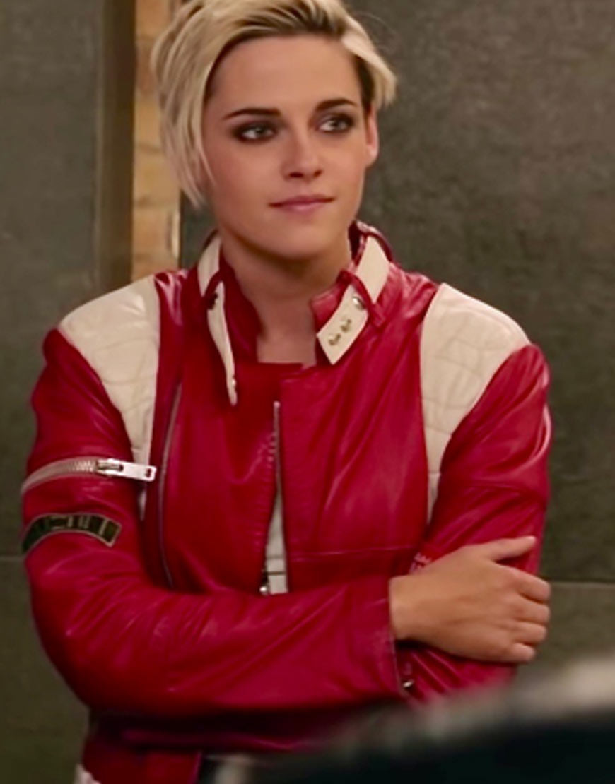 Charlie’s Angels Kristen Stewart Red and White Jacket