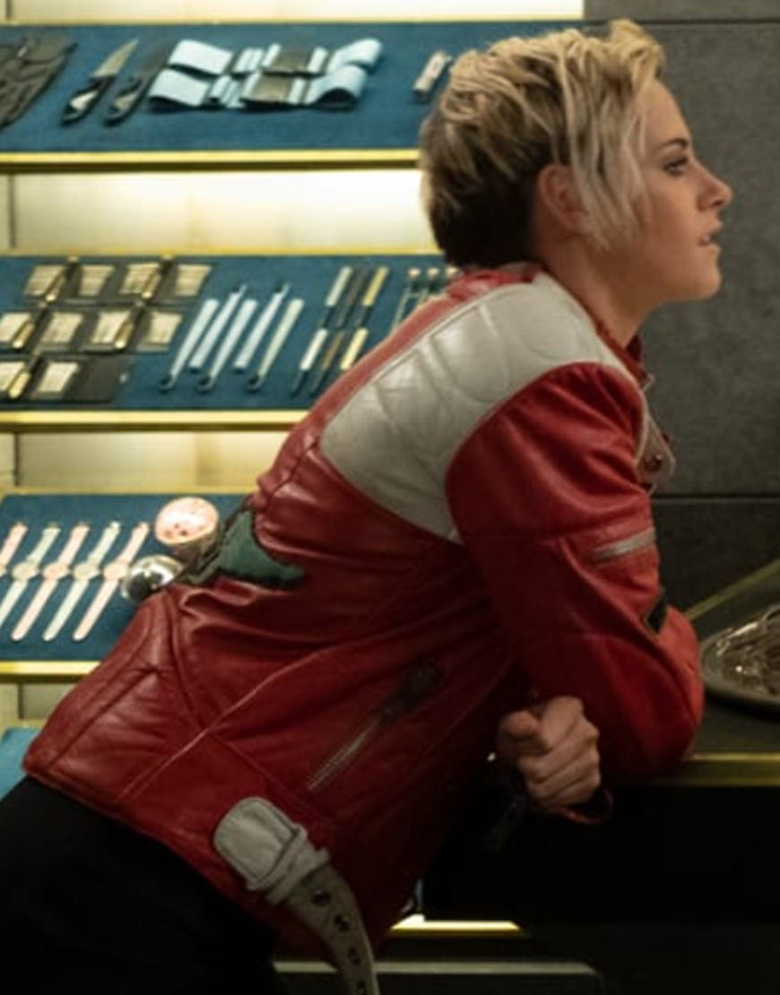 Charlie’s Angels Kristen Stewart Red and White Leather Jackets