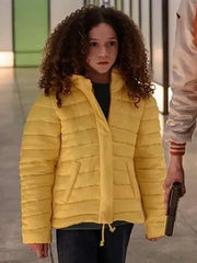 Gunpowder Milkshake Chloe Coleman Yellow Puffer Jacket