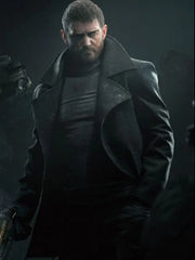 Resident Evil 8 Chris Redfield Black Wool Coat