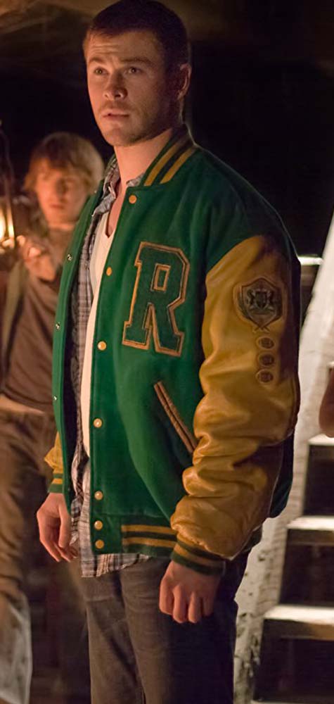 Chris Hemsworth Cabin in the Woods  Green Varsity Jacket