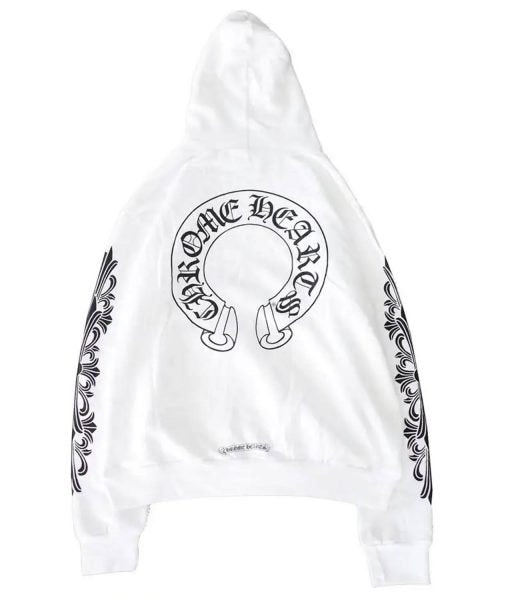 Chrome Hearts Floral Cross Pullover Zip Up Hoodie