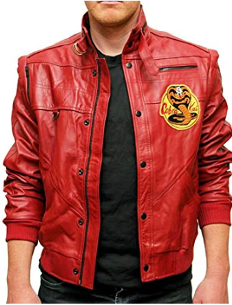 Cobra Kai Black & Red Karate Kid Leather Jacket