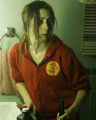 Cristin Milioti Red Cotton Hoodie