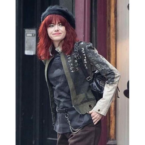 Emma Stone Black Cotton Jacket