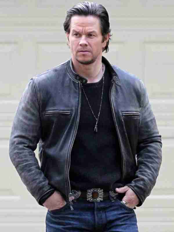 Daddy’s Home Mark Wahlberg Distressed Leather Jacket