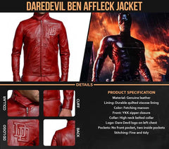 Ben Affleck Daredevil Maroon Leather Jacket