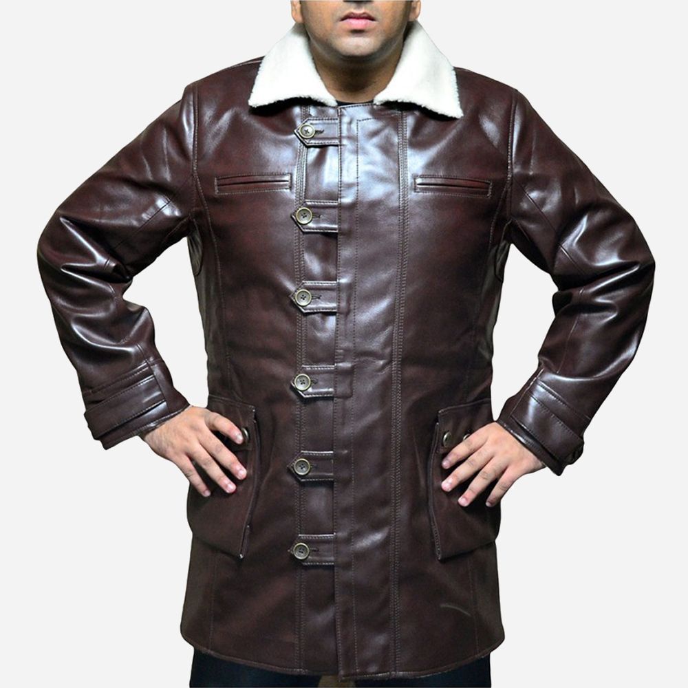 Dark Knight Rises Coffee Brown Bane Leather Coat