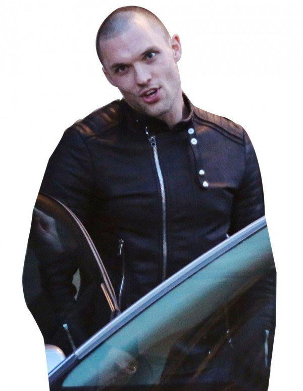 Ed Skrein Biker Leather Jacket