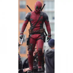 Ryan Reynolds Deadpool Red And Black Leather Jacket