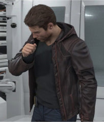 Detroit Become Human Gavin Reed Leather Hoodie