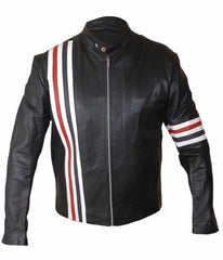 Easy Rider Captain America Black Leather Biker Jacket