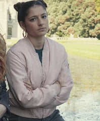 Fate The Winx Saga Elisha Applebaum Beige Bomber Jacket