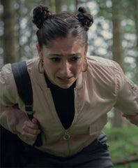 Fate The Winx Saga Elisha Applebaum Beige Bomber Jacket