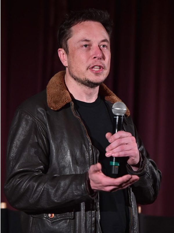 Elon-Musk-Bomber-Style-Brown-Leather-Jacket