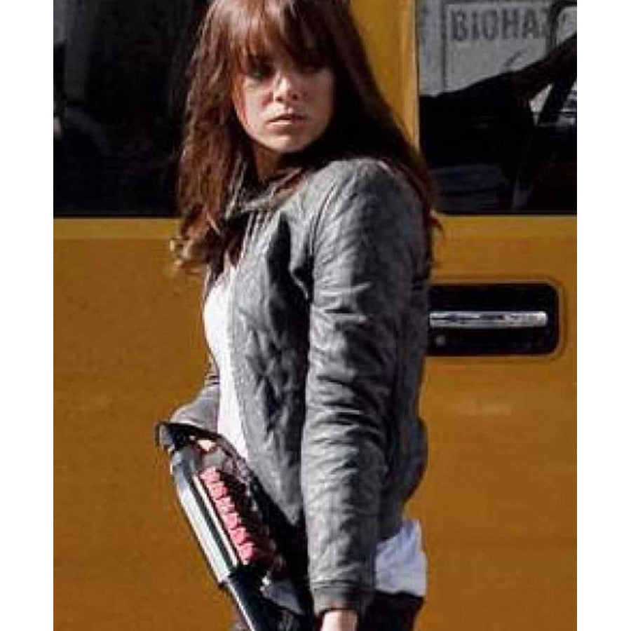 Emma Stone Zombieland Black Leather Jacket