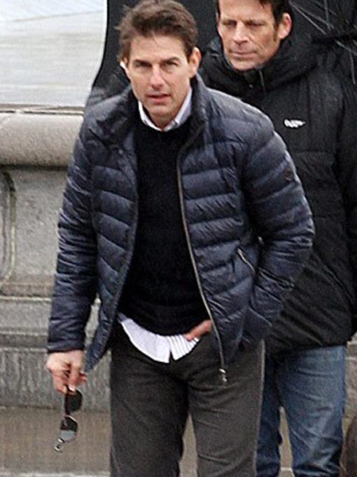 Tom Cruise Mission Impossible 7 Black Puffer Jacket