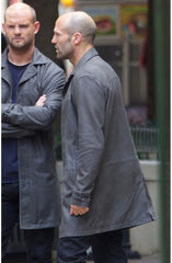 Fast and Furious 8 Jason Statham Gray Leather Coat