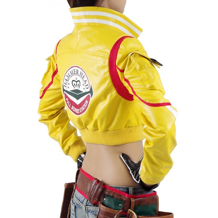 Final Fantasy 15 Hammer Head Cindy Yellow Leather Jacket