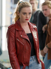 Kathryn Newton Freaky Millie Red Leather Jacket