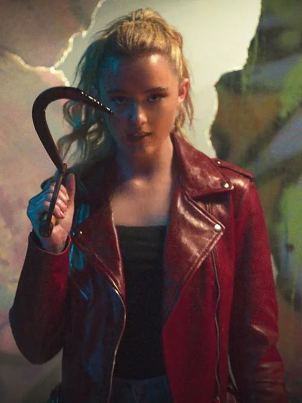 Kathryn Newton Freaky Millie Red Leather Jacket