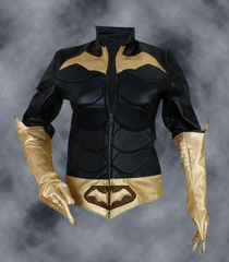 Game Arkham Knights Batgirl A Matter of  Black Genuine Leather Jacket