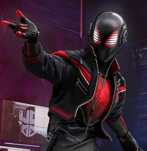 Game Spider Man Miles Morales Jayson Fitch Black Biker Leather Jacket