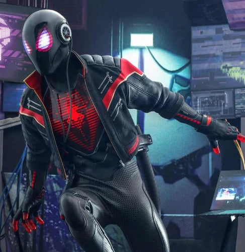 Game Spider Man Miles Morales Jayson Fitch Black Biker Leather Jacket