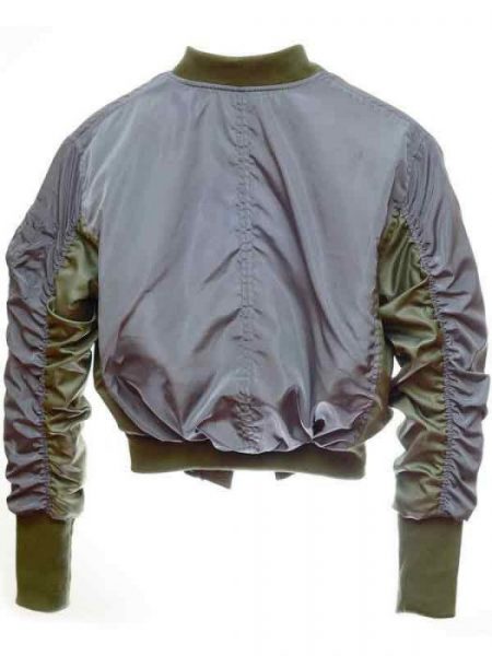 Ghost in the Shell Major Scarlett Johansson Satin Grey Bomber Jacket
