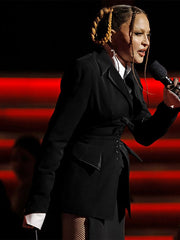 Grammys Awards 2023 Madonna Black Wool Blazer