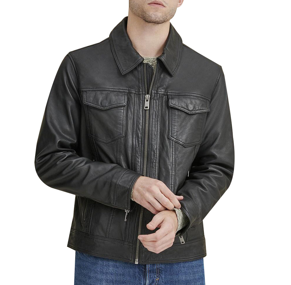 Greg Front Zip Trucker Jacket