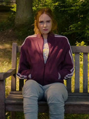 Gunpowder Milkshake Karen Gillan Maroon Track Jacket
