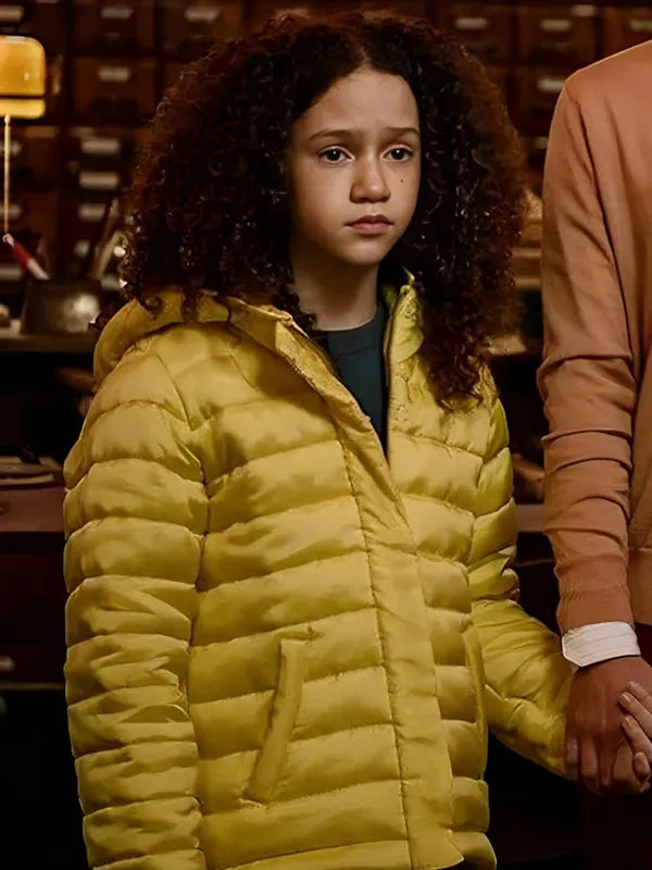 Gunpowder Milkshake Chloe Coleman Yellow Puffer Jacket
