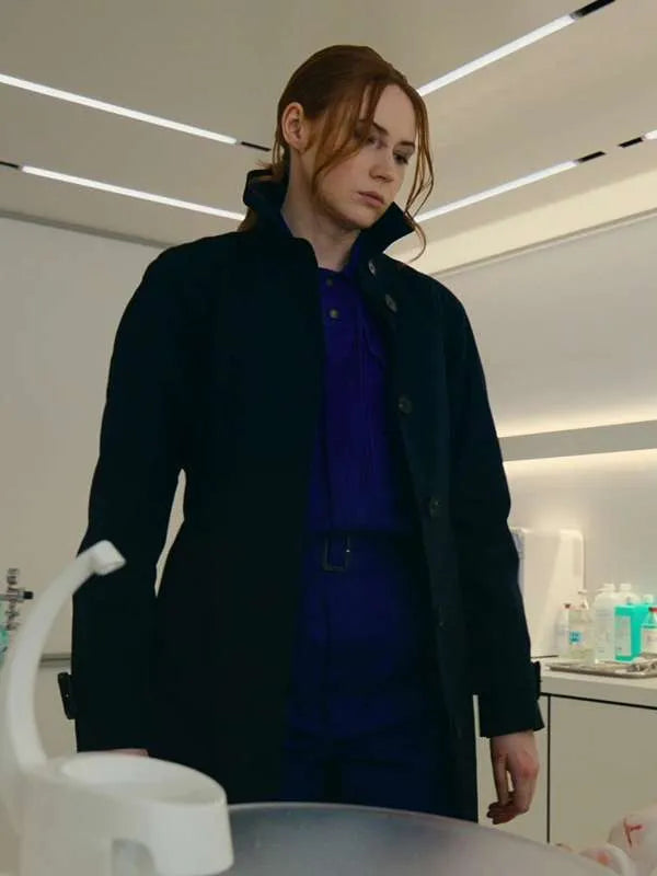 Karen Gillan Gunpowder Milkshake Sam Black Trench Coat