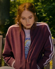 Gunpowder Milkshake Karen Gillan Maroon Track Jacket