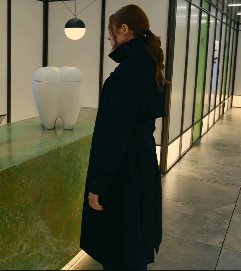 Karen Gillan Gunpowder Milkshake Sam Black Trench Coat