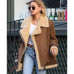 Hailey Baldwin Winter Shearling Jacket