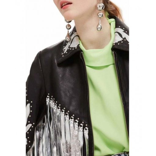 Margot Robbie Fringe Jacket