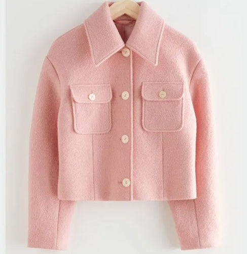 Hocus Pocus 2 Lilia Buckingham Pink Woolen Jacket