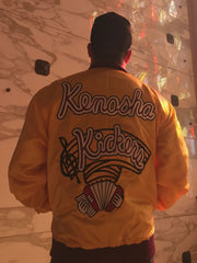 Home-Alone-Gus-Polinski-Jacket-Kenosha-Kickers-Yellow-Bomber-Jacket