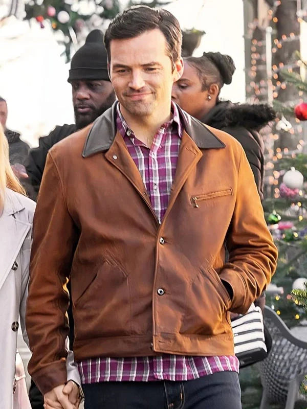 Ian Harding Our Little Secret 2024 Brown Leather Jacket