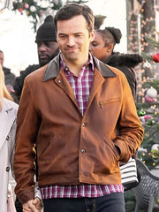 Ian Harding Our Little Secret 2024 Brown Leather Jacket