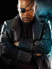 Nick Fury Iron Man 2 Leather Trench Coat